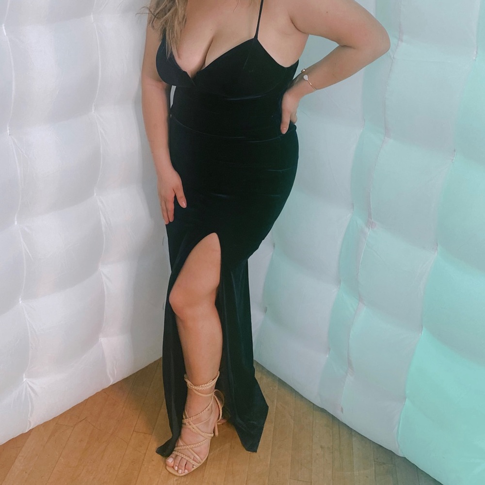 Velvet maxi dress